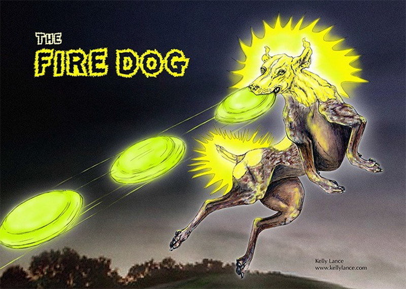 10、萤火狗，这是萤火虫和狗结合在一起的杂交物种，它长着闪烁